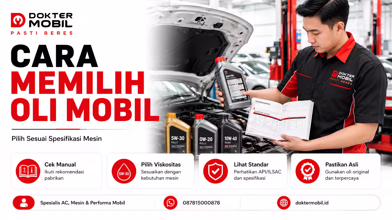 Ilustrasi Cara Memilih Oli Mobil