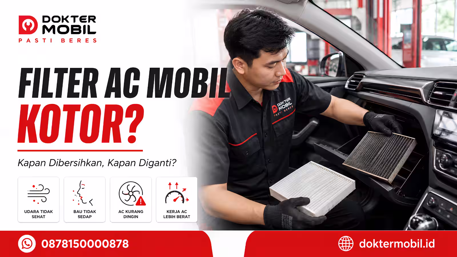 Filter AC Mobil Kotor: Kapan Cukup Dibersihkan dan Kapan Harus Diganti?