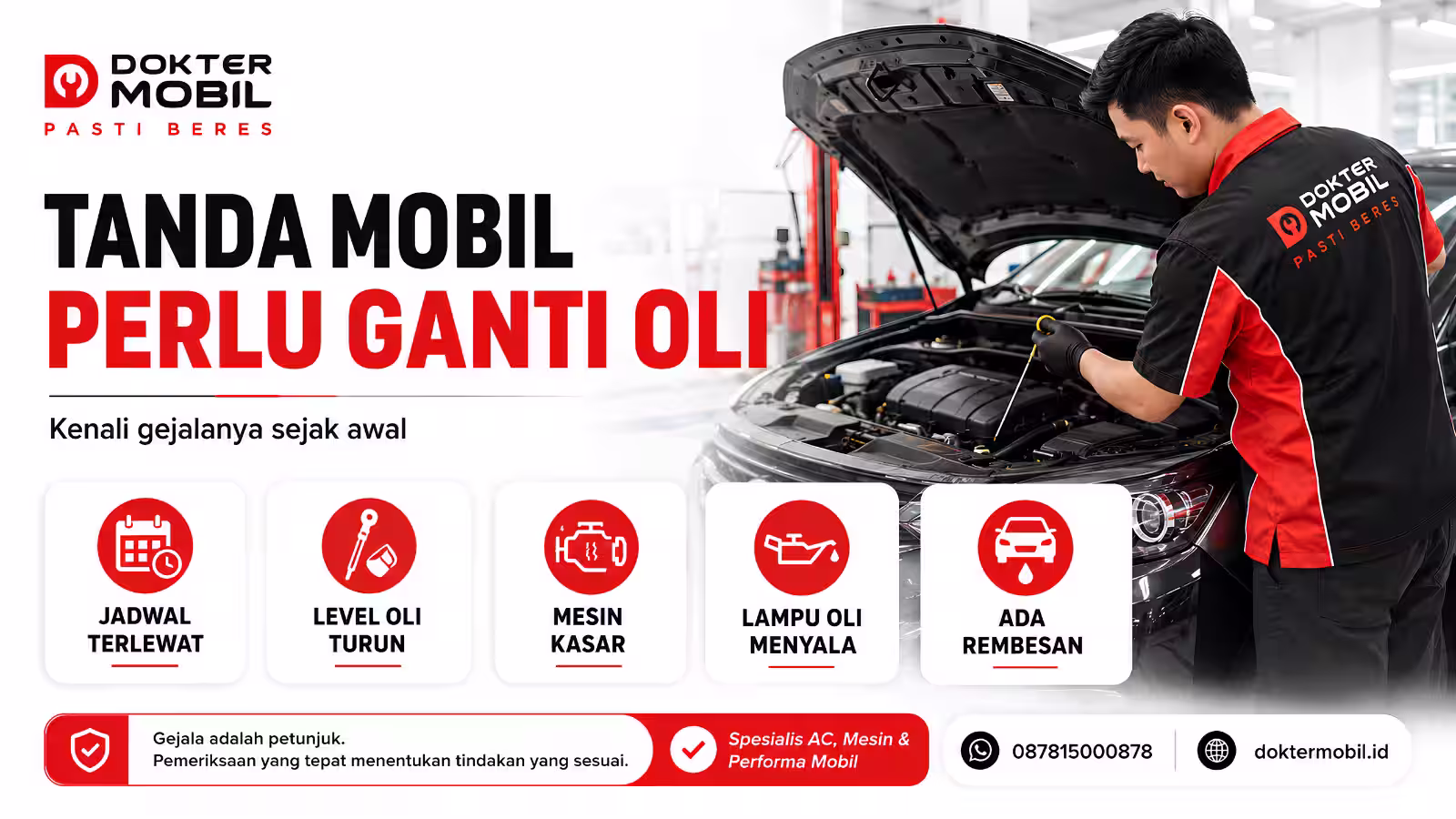 Ilustrasi tanda mobil perlu ganti oli untuk panduan perawatan oli mesin