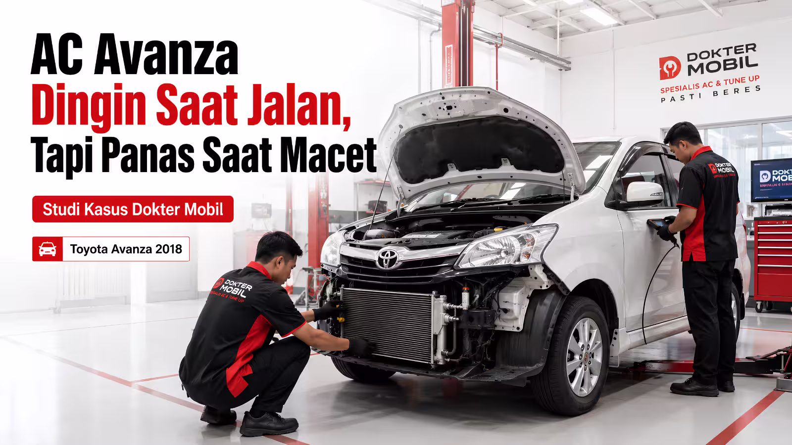 Pemeriksaan AC Avanza panas saat macet di Dokter Mobil