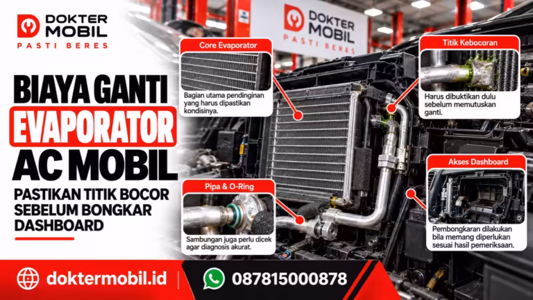 Biaya Ganti Evaporator AC Mobil? Dokter Mobil Pastikan Titik Bocor Sebelum Bongkar!
