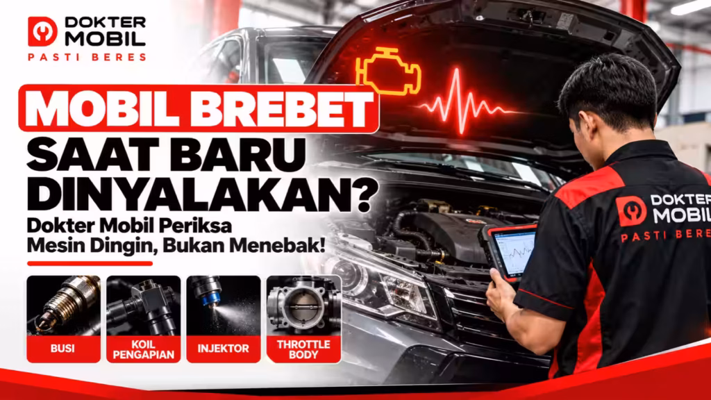 Pemeriksaan penyebab mobil brebet saat baru dinyalakan melalui busi, koil pengapian, injektor, dan throttle body